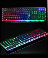 Gaming Keyboard Retro Round Glowing