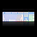 Gaming Keyboard Retro Round Glowing