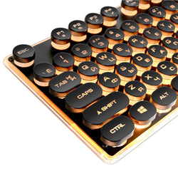Gaming Keyboard Retro Round Glowing