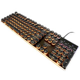 Gaming Keyboard Retro Round Glowing
